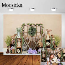 Mocsicka-Fondo de fotografía de Pascua para estudio fotográfico, telón de fondo de primavera, conejo de pascua, bebé, niño, retrato para sesión de fotos 2024 - compra barato