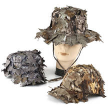 Military Tactical Camouflage Cap with Bionic Leaf Army Hunting Conceal  Hat Sniper Hidden Jungle Leaves Hunting Hats 2024 - buy cheap