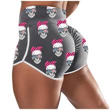 New Skull Print Summer Shorts Women Bottoms Casual Skinny Fit Shorts Elastic High Waist Female Shorts Beachwear Drop Shipping 2024 - buy cheap