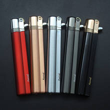 Grinding Wheel Inflatable Open Flame Metal Portable Slim Long Strip Classic Lighter Cigarette Accessories Gadgets For Men 2024 - buy cheap