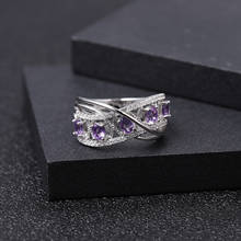 Женское кольцо из серебра 925 пробы, с камнем-талисманом 2024 - купить недорого