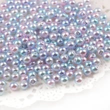 Multi Option Mixed Round Imitation Rainbow Color Plastic ABS Pearl Beads for Garment Bags Shoes 4/6/8/10/12mm 2024 - buy cheap