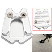 Suporte de apoio de prata para motocicleta, suporte lateral para extensão do pé, placa de suporte para vespa gts 300 gtv 3vie scooter e corrida 2024 - compre barato