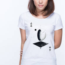 Camiseta feminina com estampa de poker gótico, camisetas gráficas para clube 6, roupas vintage coreanas, 2020 2024 - compre barato