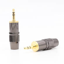 hifi audio 3.5mm Stereo Mini Carbon Plug P-3.5GL Right Angle 24K Gold Plating 2024 - buy cheap