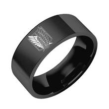 Fashion Anime Attack on Titan Scout Regiment Wings Of Liberty Flag Finger Ring For Men Women Jewelry Men's Rings 8mm Gifts 2024 - buy cheap