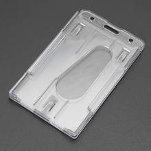 1 Pcs Transparent Plastic Vertical Hard ID Access Card Cover Credit Card Case Badge Holder Double Side Card Holder Case 2024 - buy cheap