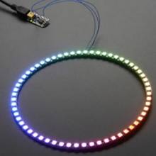 Anillo de reloj de pared 60 WS2812, Panel de lámpara LED RGB 5050 superbrillante para Arduino iu7, decoración, color de luz nocturna 2024 - compra barato