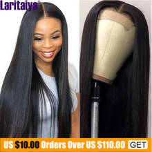 Laritaiya Peruvian Human Hair Wig Bone Straight Human Hair Wigs T Part Transparent Lace Wig 4x4 Pre Plucked Lace Closure Wigs 2024 - buy cheap