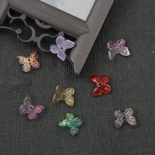 Cuentas de cristal de lámpara, abalorios de mariposa para bricolaje, pendientes, horquilla, pulsera, accesorios hechos a mano, 10 unids/lote 2024 - compra barato