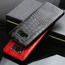 Funda de teléfono móvil para Samsung S8, carcasa trasera de piel de cocodrilo con textura arriba y abajo para Samsung Note 8, 9, S9, S10, A5, 7, 8, j5, 6 2024 - compra barato