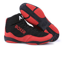 Боксерские Мужские боксерские ботинки, мягкие дышащие обувные сапоги для тренировок и бокса 2024 - купить недорого