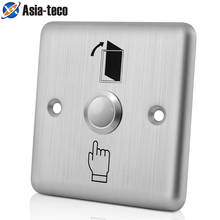 Stainless Steel Door Exit Button Push Switch Door Sensor Opener Release for Access Control-Silver 2024 - buy cheap