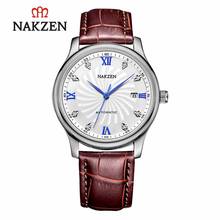 NAKZEN Automatic Mechanical Watch Stainless Steel Wristwatch Luxury Men Watch Life Waterproof Clock Gifts for Men Relojes Hombre 2024 - buy cheap