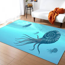 RULDGEE-alfombra antideslizante de poliéster con estampado de dinosaurio para sala de estar, cocina, dormitorio, decoración de puerta 2024 - compra barato