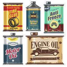 Coleção de adesivos vintage para motor anticongelante, garrafa com cola anticongelante para motor de automóveis, design retrô, adesivo em pvc 2024 - compre barato