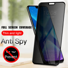 Full Privacy Screen Protector For Huawei Y7 Pro Y9 Prime 2018 2019 Y7pro Anti Spy Peep Glare 9H Tempered Glass Film 2024 - buy cheap