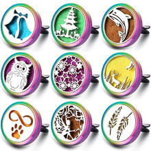 Colorful Flower Fairy Stainless Steel Essential Oil Car Diffuser Air Freshener Clip Aromatherapy Perfume Locket Pendants Jewelry 2024 - buy cheap