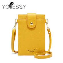 YOJESSY Women Bag Cell Phone Pocket Pu Leather Ladies Crossbody Bags Purse Female Messenger Bag 2024 - buy cheap