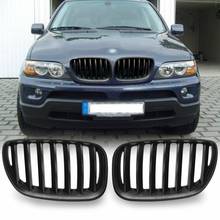 1 Pair Matte Black Front Hood Kidney Grill Grille Right & Left For BMW X5 E53 2004 2005 2006 51137124816 51137113734 Car Styling 2024 - buy cheap