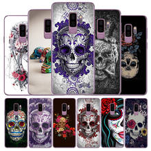 Funda de silicona suave con estampado de calavera mexicana para Samsung, carcasa trasera templada para Samsung S7, S8, S9, S10, S20 EDGE Plus Lite, note 8, note 9, note 10 2024 - compra barato