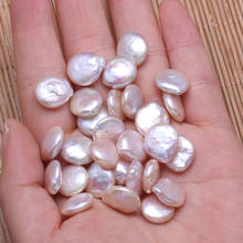 Cuentas de perlas de agua dulce con forma de hebilla blanca, joyería artesanal Simple y elegante, tamaño 11-12mm, 5 unids/lote, nuevo grado A 2024 - compra barato