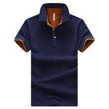 Брендовая одежда новая мужская рубашка поло мужская деловая и повседневная однотонная Мужское поло рубашка с коротким рукавом дышащая футболка-поло M-4XL 2024 - купить недорого