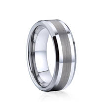 Love Alliance Men's Tungsten carbide jewelry silver color beveled marriage wedding band couple rings for men and women 6mm 8mm 2024 - buy cheap