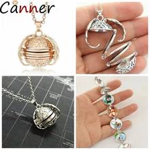 CANNER Gold Round Necklace Expanding Photo Locket Necklaces Pendant For Women Necklaces Jewelry Decoration Chain Collier Gift F4 2024 - buy cheap