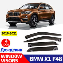 FOR BMW X1 F48 Window Visors Car Sun Rain Shield Deflectors Awning trim Cover Exterior Smoke Guard Car Accessories Auto Styline 2024 - buy cheap