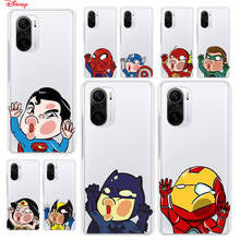 Мягкий чехол для телефона с героями мультфильмов Marvel для Xiaomi Poco X3 NFC M2 X2 F2 F3 C3 M3 F1 Pro Mi Play Mix 3 A3 A2 A1 6 Lite 2024 - купить недорого