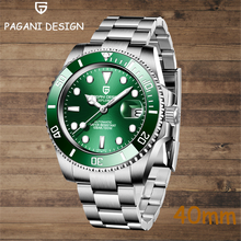 Часы PAGANI мужские из нержавеющей стали, водонепроницаемые зеленые, 100 м 2024 - купить недорого
