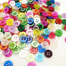 suoja 100/400pcs 11MM  4-holes mix colors plastic buttons garment sewing accessories DIY scrapbooking 2024 - buy cheap