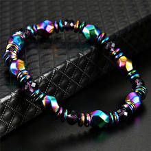 Colorful Magnetite Malachite Many Colors Crystal Healing Bangle Magnetic Hematite Health Bracelet For Women Men 2024 - buy cheap