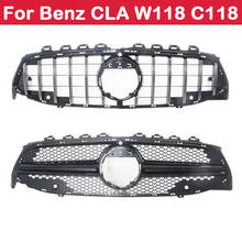 For Mercedes-Benz CLA Car Styling Middle Grille AMG ABS plastic Diamond GT Front Grill Vertical Bar W118 C118 2020+ 2024 - buy cheap