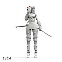 Fatima 1/24, guerrero mecánico japonés, figura de modelo de resina, GK, sin montar y kit sin pintar 2024 - compra barato