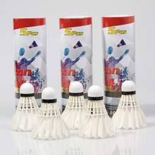 5Pcs Faux Goose Feather Flying Stability Badminton Shuttlecock Training Balls 2024 - buy cheap