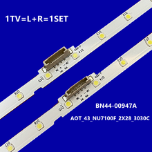 2pcs LED Backlight strip for Samsung 43" TV UE43NU7100U AOT_43_NU7100F_2X28_3030C BN44-00947A UE43NU7120U UE43NU7170U 2024 - buy cheap