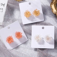 Прозрачные резиновые цветочные серьги для женщин модные акриловые корейские сережки-шпильки ювелирные изделия подарок Винтаж оранжевый белый серьги шпильки 2024 - купить недорого