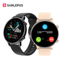 Sanlepus-novo relógio inteligente sanlepus, mostrador com chamada, mp3, música, masculino e feminino, relógio de pulso à prova d'água para android, ios, samsung, huawei, 2021 2024 - compre barato