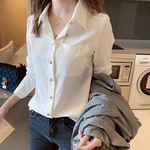 Women Blouse Spring White Chiffon Long Sleeve Shirt Blusas Ropa De Mujer 2024 - buy cheap