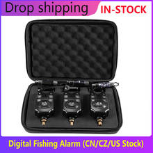 Lixada Fishing Bite Alarms Set Digital Fishing Alarm Kit LED Alarm Indicator Alert Bell Fishing Swinger Tackle with Zippered Box 2024 - buy cheap