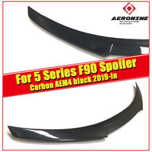 For BMW F90 M4 Style Carbon Fiber Rear Trunk Wing Spoiler 5-Series F90 Black Rear Trunk Spoiler Tail Wing Auto Car Styling 2019+ 2024 - buy cheap