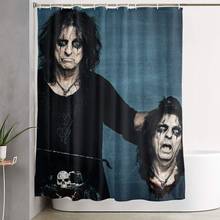 Cortina de chuveiro à prova d'água de estilo musical clássico alice cooper poliéster 2024 - compre barato