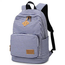 Women Canvas Backpacks Ladies Shoulder School Bag Backpack Rucksack for Girls Travel Fashion Bag Bolsas Mochilas stripe bags 2024 - buy cheap