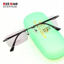 Rui Hao Eyewear Rimless Eyeglasses Frame Optical Glasses Frames Alloy Spectacle Frame Q2619 2024 - buy cheap