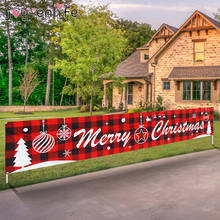 Merry Christmas Outdoor Banner Christmas Decorations For Home  Cristmas Flag hanging ornaments Xmas navidad Noel Happy New Year 2024 - buy cheap