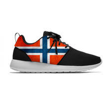 NOREG-Zapatillas deportivas clásicas para hombre y mujer, deportivas informales, transpirables, ligeras, con estampado 3D, a la moda, con bandera de Noruega 2024 - compra barato