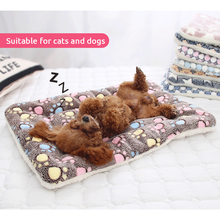 Коврик для собаки мягкий флисовый коврик для кошки для кровати для отдыха зимнее складное одеяло для питомца мягкий теплый кашемировый коврик для сна 2024 - купить недорого
