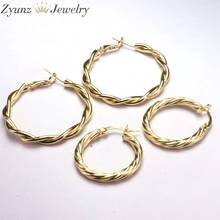 5 Pairs, Small Big Earrings New Trendy Gold color Hoop Earrings Jewelry Round Hoop Earrings For Women 2024 - buy cheap